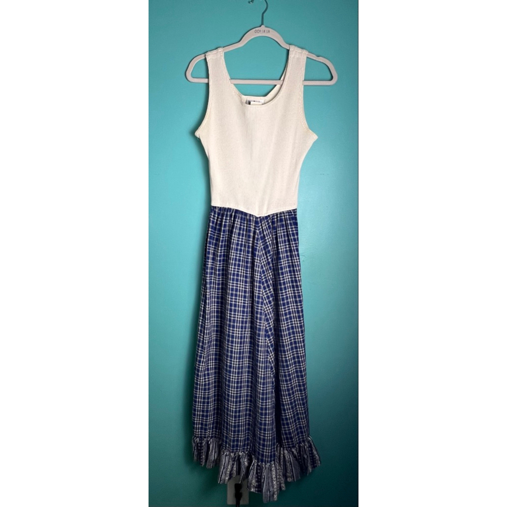 Vintage 80s/90s Nina Piccalino Plaid Prairie Dress – Cottagecore Made in USA